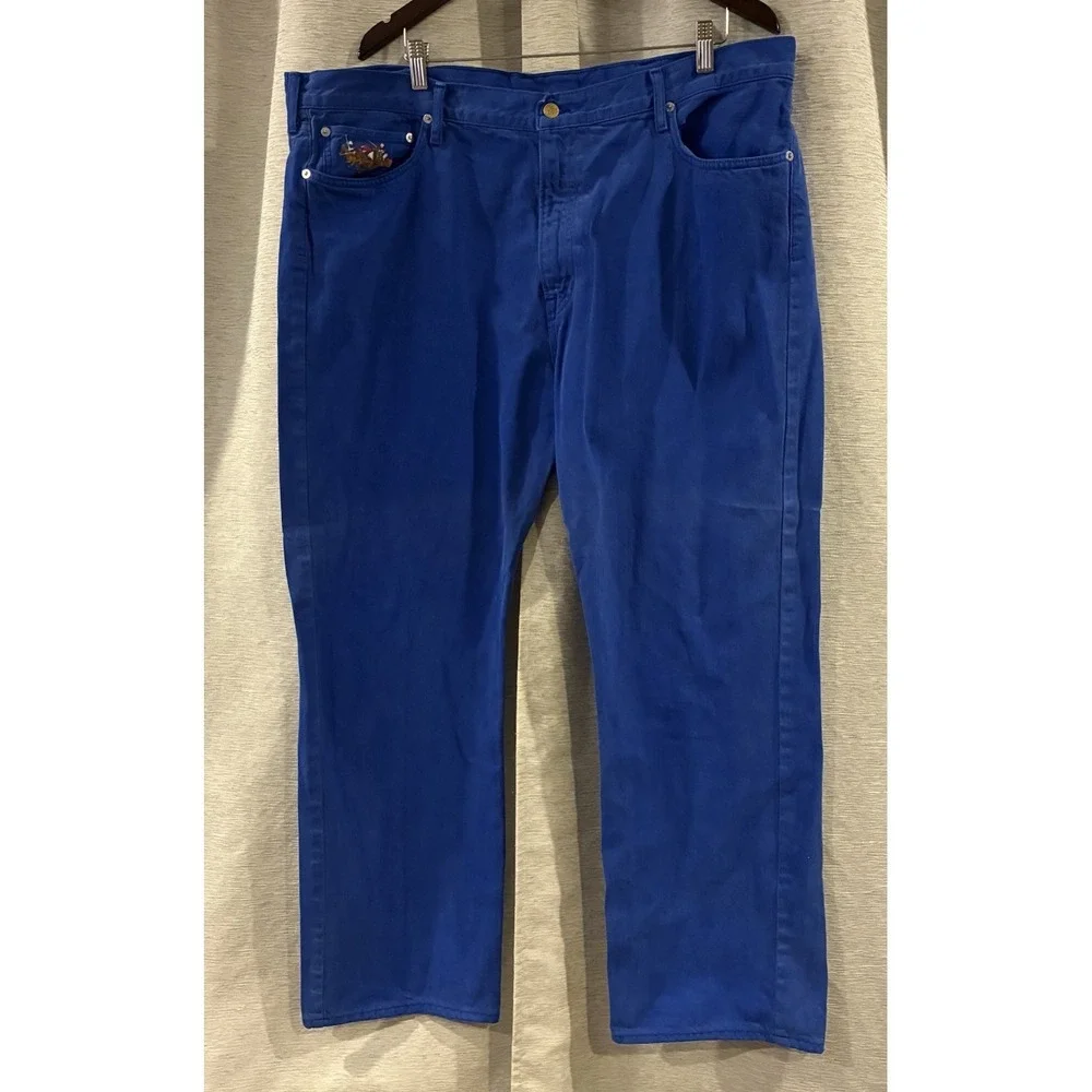 Polo Ralph Lauren‎ 867 Classic Jeans Mens 42/30 Blue Multi Triple Pony Baxter